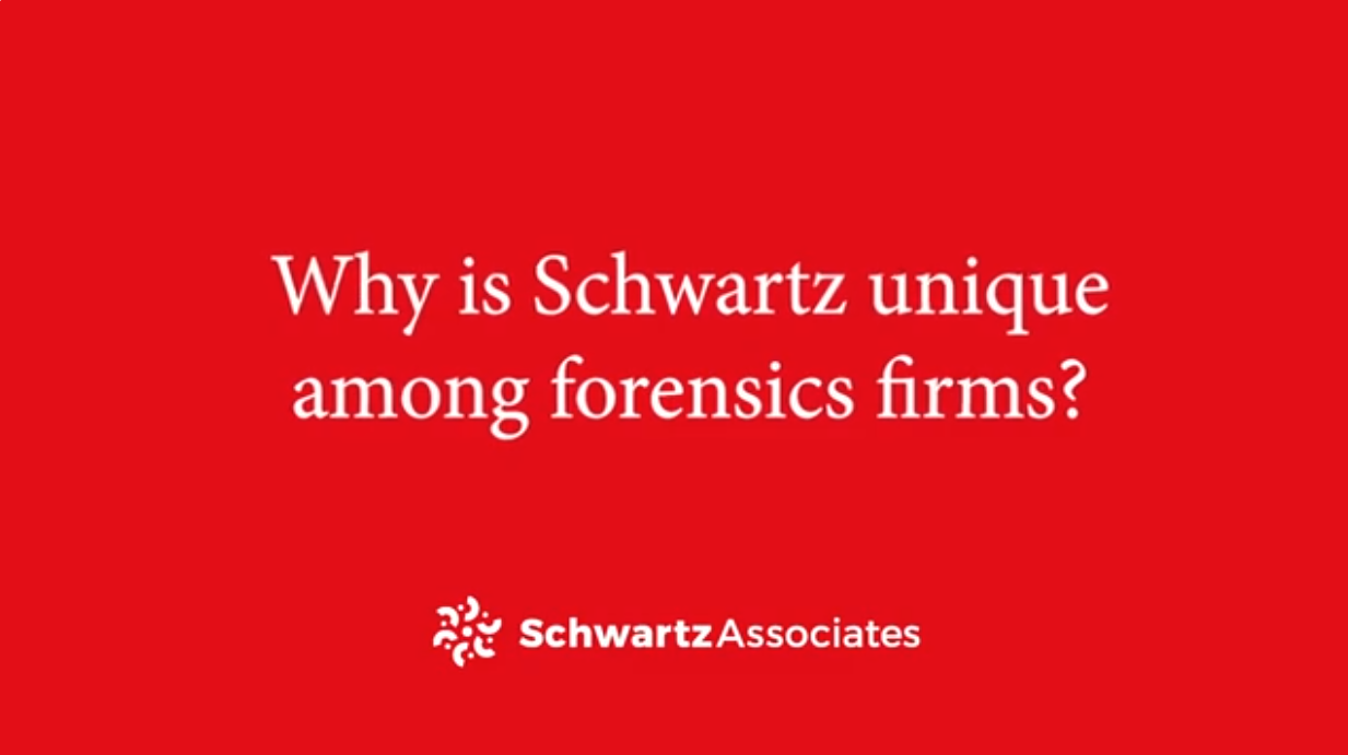 Why is Schwartz unique among forensics firms?